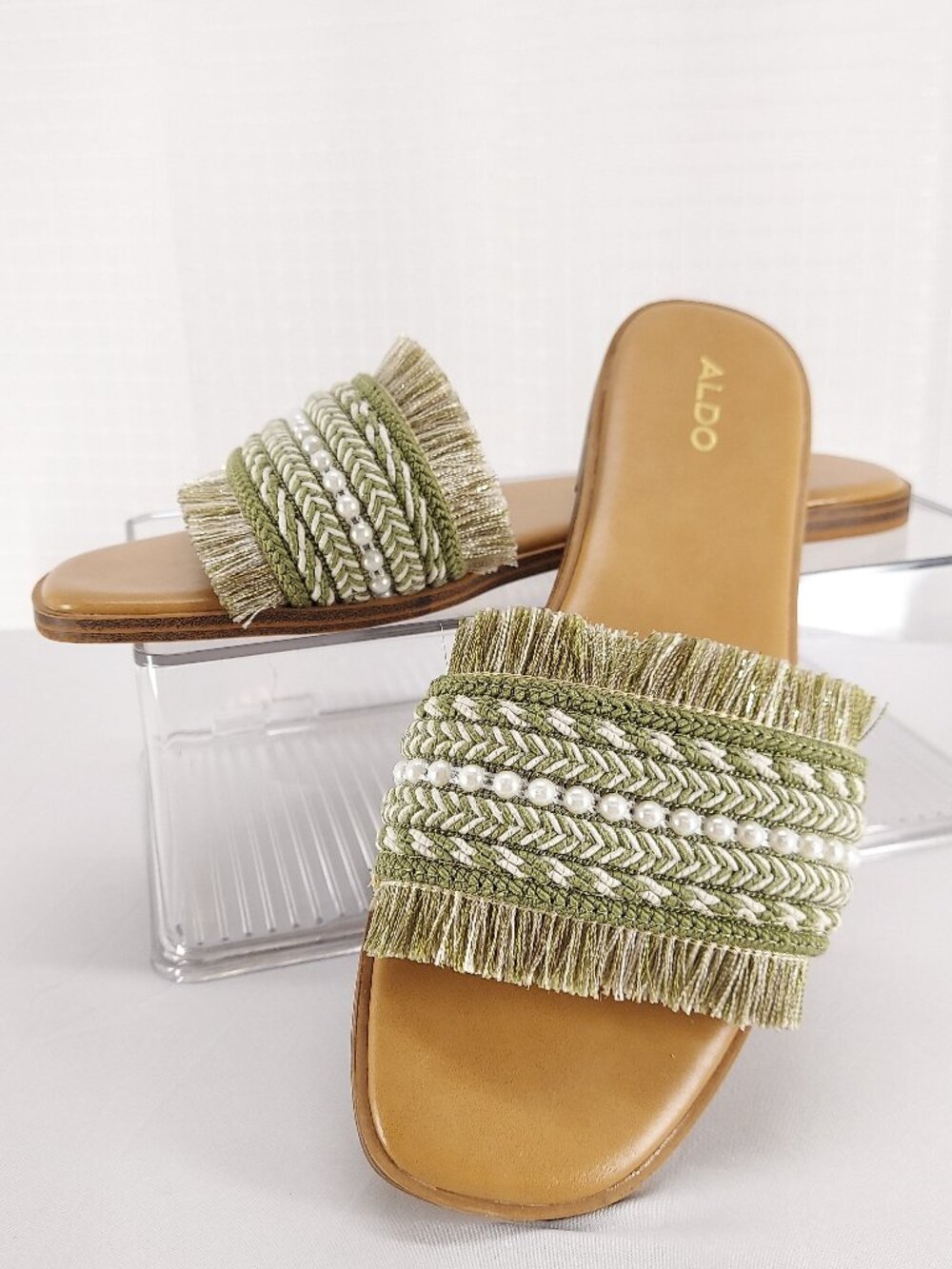 ALDO Fringy Flat Slide Sandals